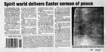 Psychic news clipping