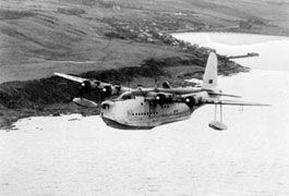 Sunderland in flight